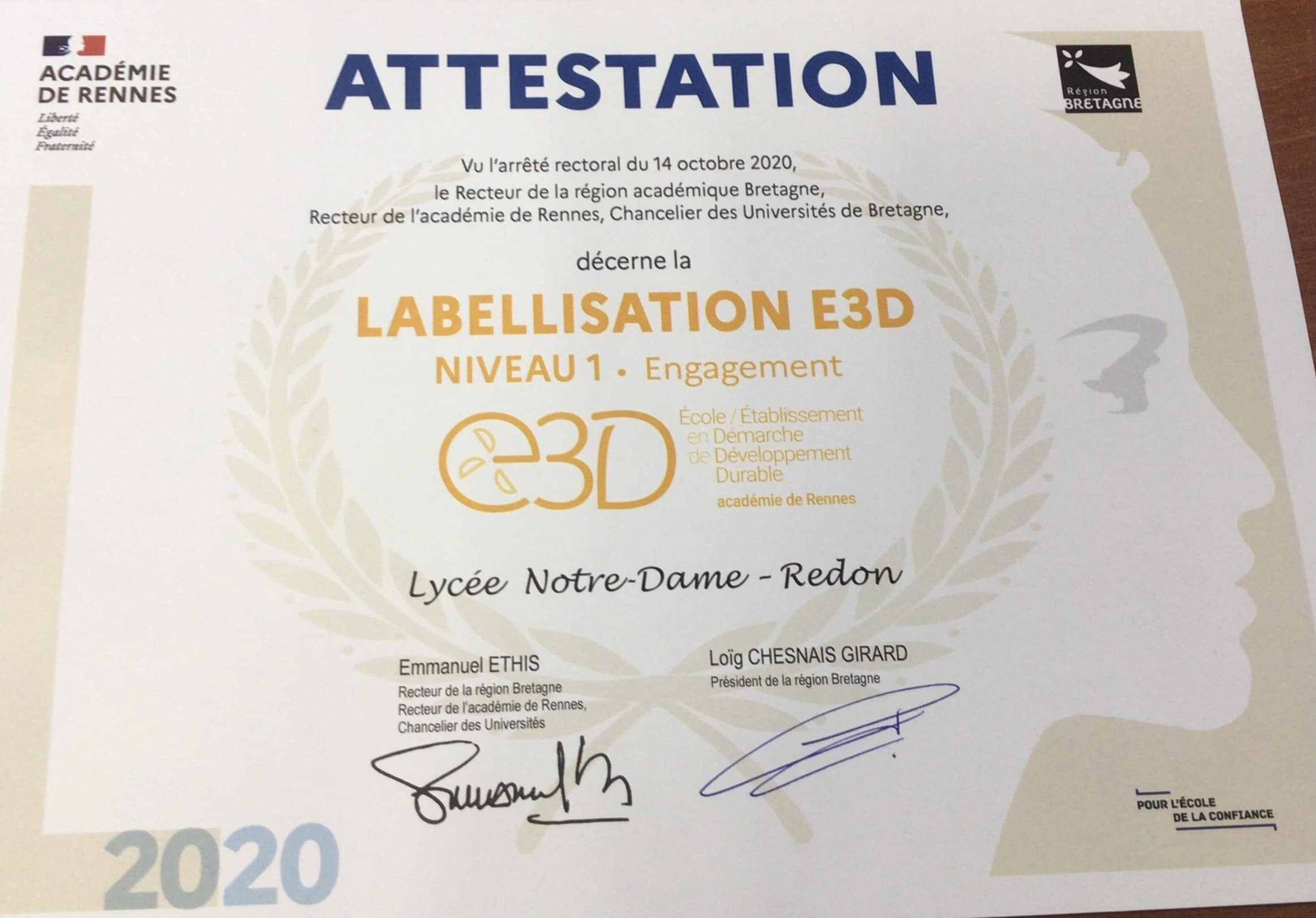 You are currently viewing Labellisation E3D  pour le développement durable